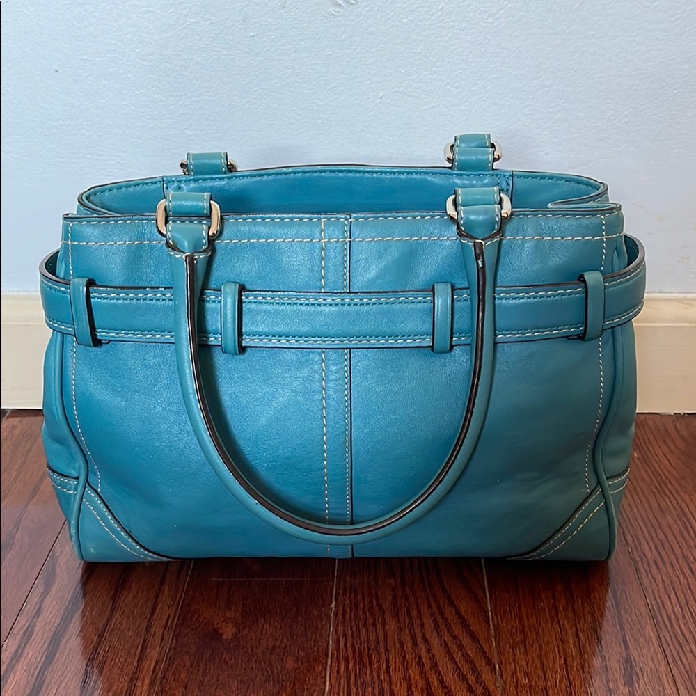 Coach Teal Leather Satchel